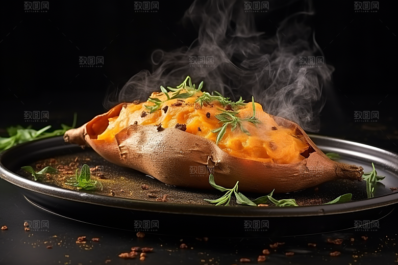 红薯地瓜黄心地瓜淀粉摄影图