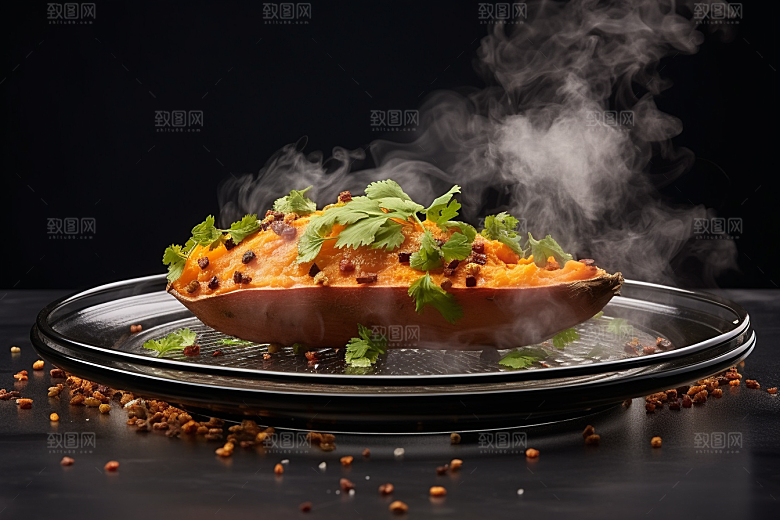 红薯地瓜山芋淀粉摄影图