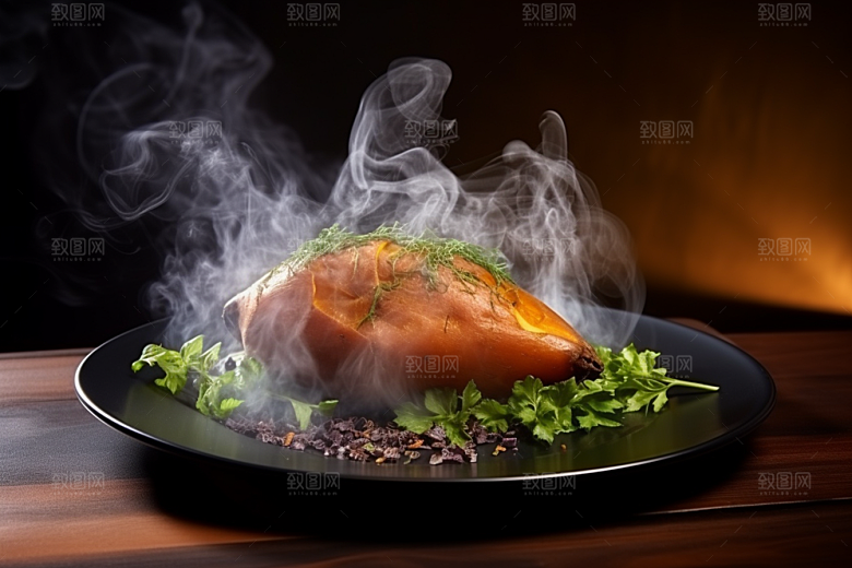 红薯地瓜美食食材摄影图