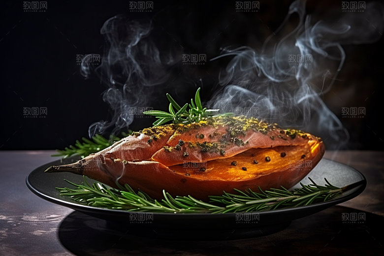 红薯地瓜淀粉美食摄影图
