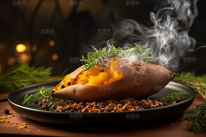 红薯地瓜高清食材摄影图