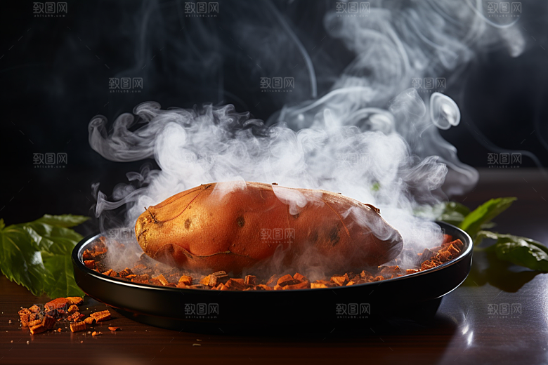 红薯地瓜美食食材摄影图