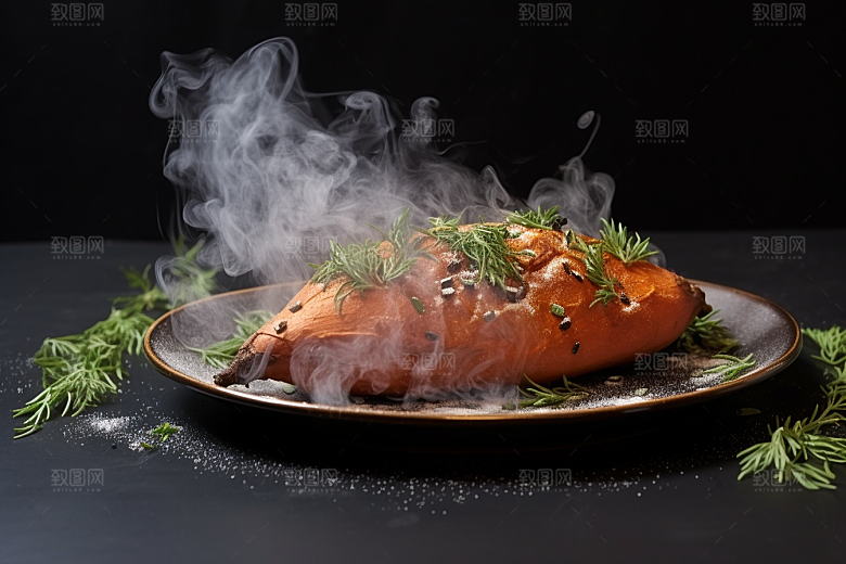 红薯地瓜淀粉美食摄影图