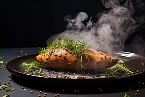 红薯地瓜食材高清摄影图