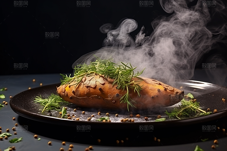 红薯地瓜食材高清摄影图