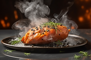 红薯地瓜淀粉食材摄影图