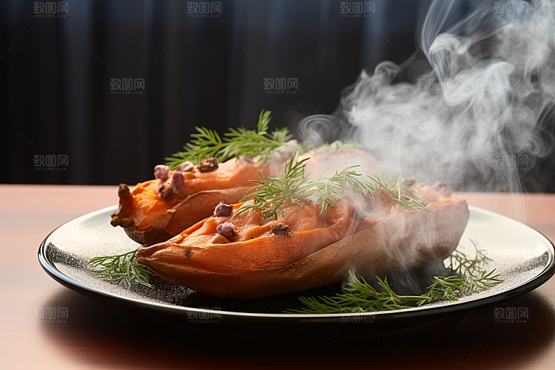 红薯地瓜食材主食摄影图