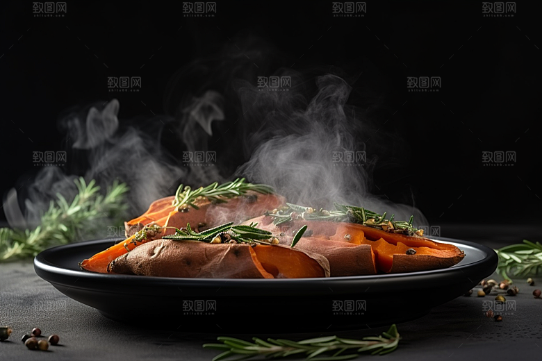 红薯地瓜淀粉黄心地瓜摄影图