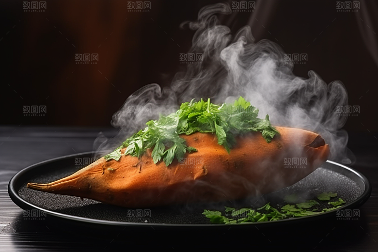 红薯地瓜食材杂粮摄影图