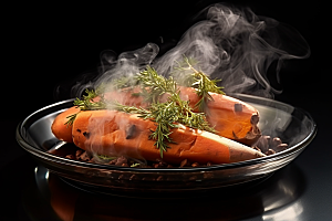 红薯地瓜主食食材摄影图