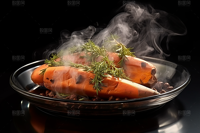 红薯地瓜主食食材摄影图