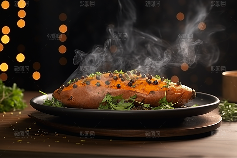 红薯地瓜淀粉碳水摄影图