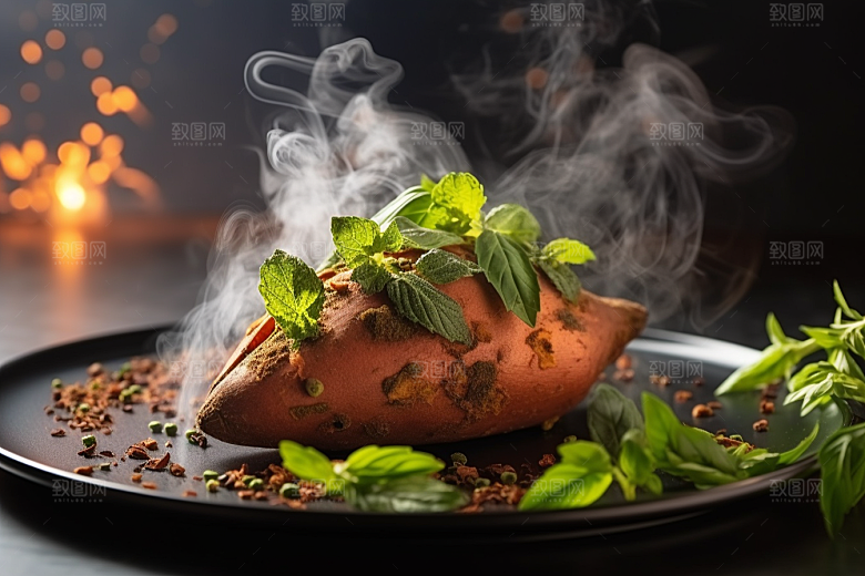 红薯地瓜高清食材摄影图