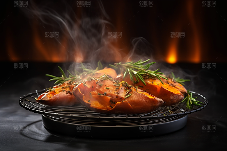 红薯地瓜美食高清摄影图