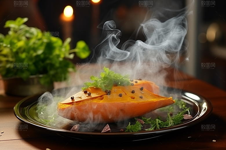红薯地瓜美食主食摄影图