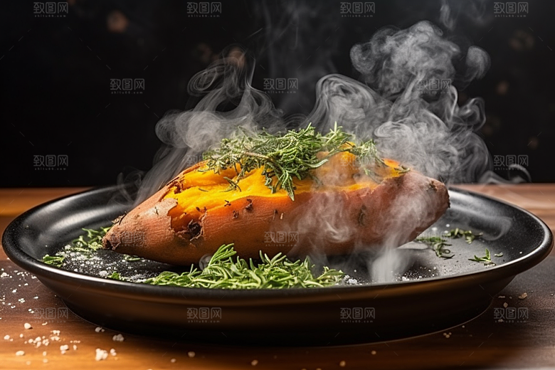 红薯地瓜主食碳水摄影图