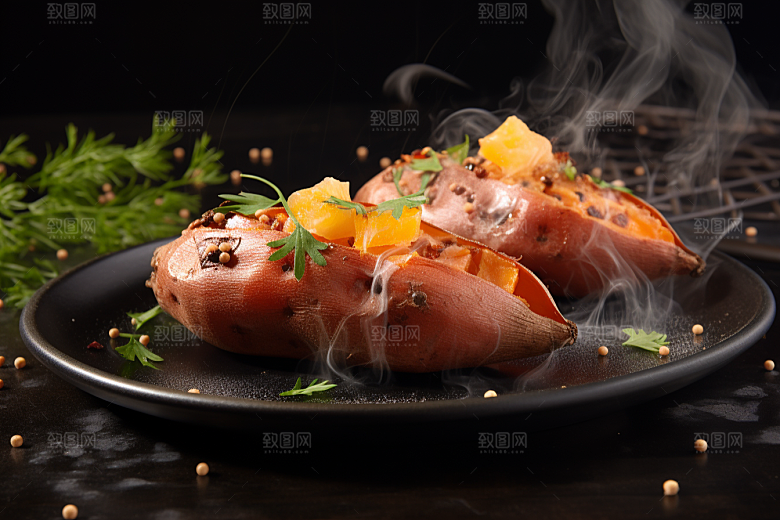 红薯地瓜主食杂粮摄影图