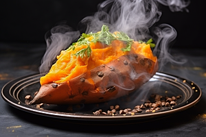 红薯地瓜碳水主食摄影图