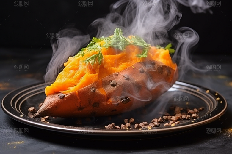 红薯地瓜碳水主食摄影图