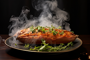 红薯地瓜食材山芋摄影图