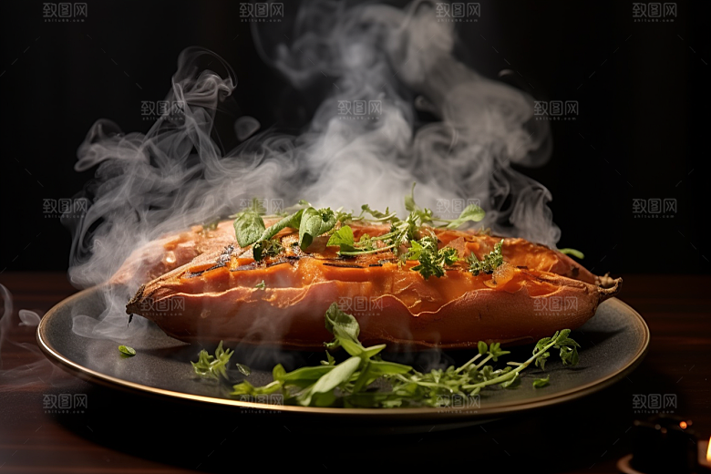 红薯地瓜食材山芋摄影图