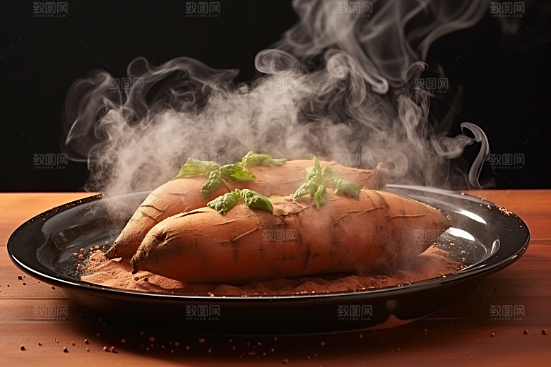 红薯地瓜美食淀粉摄影图