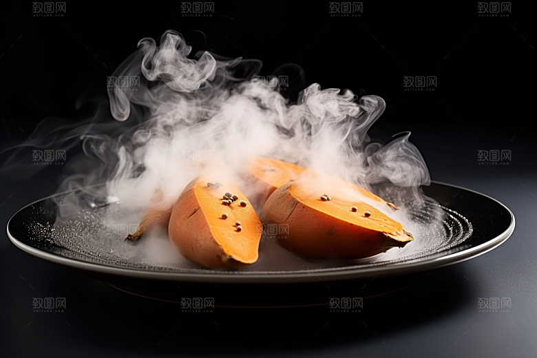 红薯地瓜黄心地瓜美食摄影图