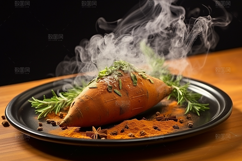 红薯地瓜杂粮食材摄影图