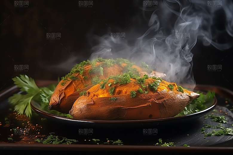 红薯地瓜主食高清摄影图