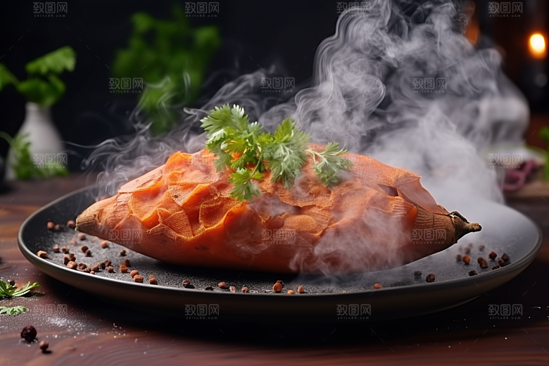 红薯地瓜食材山芋摄影图