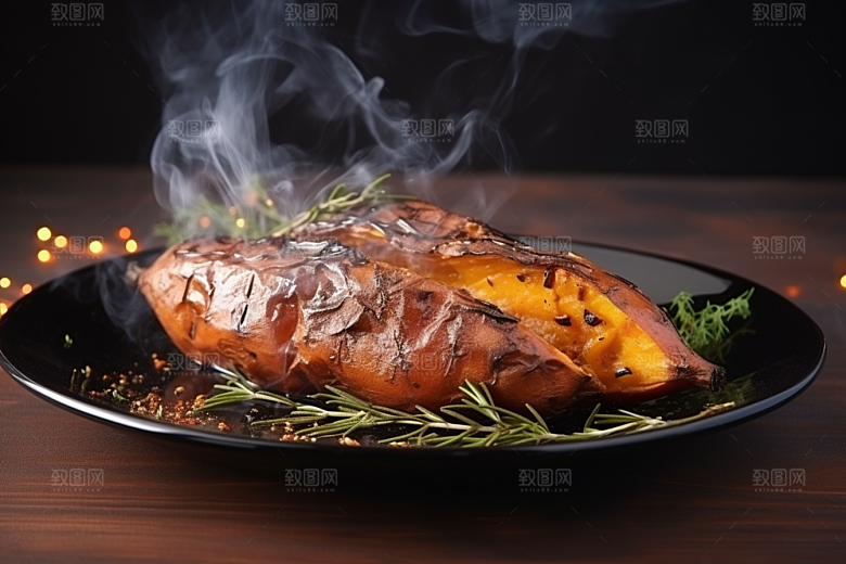 红薯地瓜食材杂粮摄影图