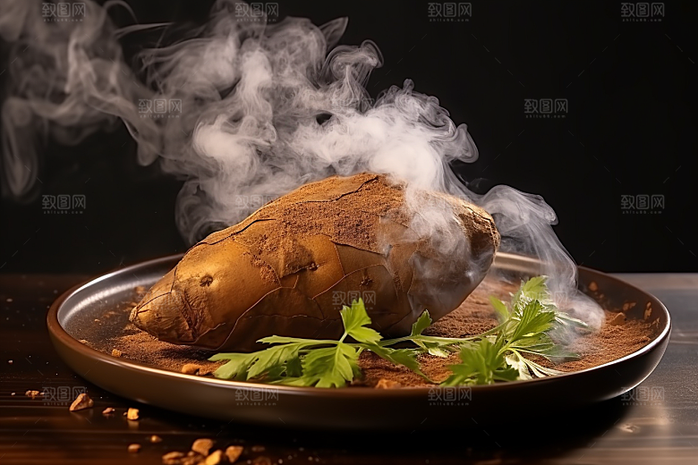 红薯地瓜黄心地瓜食材摄影图