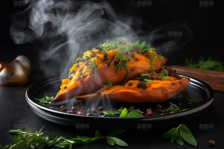 红薯地瓜淀粉山芋摄影图