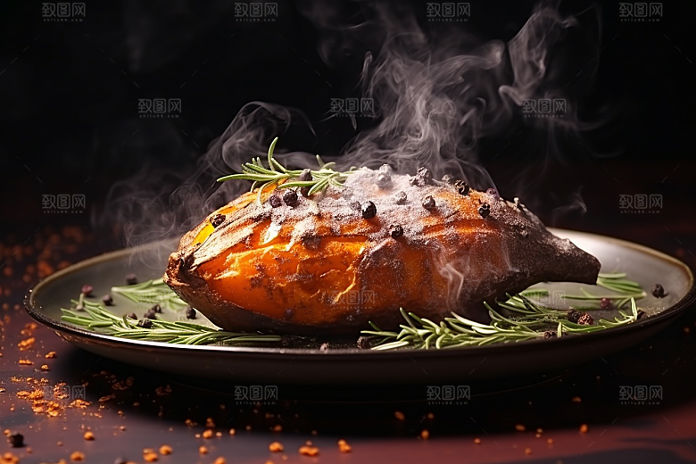 红薯地瓜食材主食摄影图