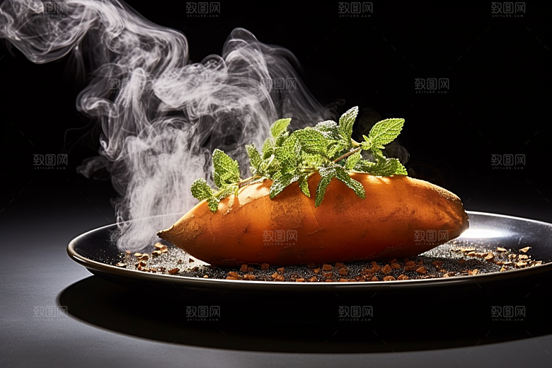 红薯地瓜淀粉主食摄影图
