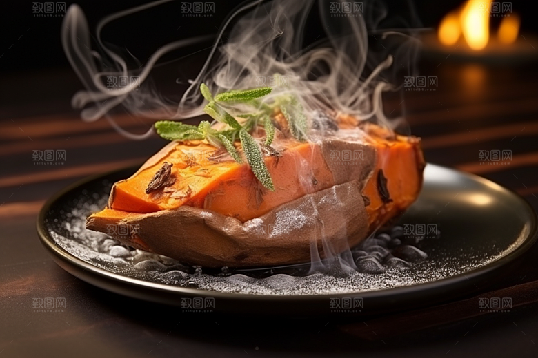 红薯地瓜食材淀粉摄影图