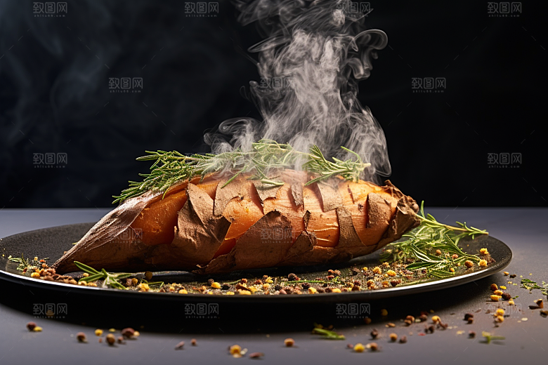 红薯地瓜食材高清摄影图