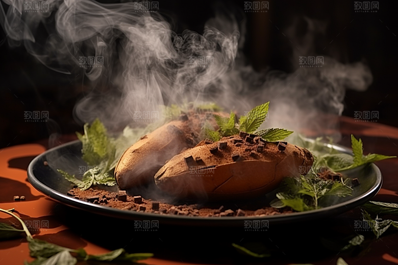 红薯地瓜食材杂粮摄影图
