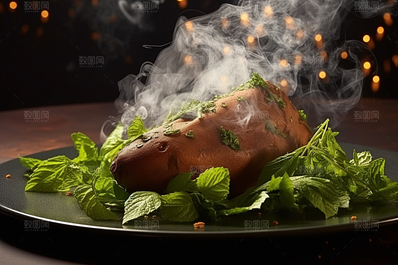 红薯地瓜杂粮美食摄影图