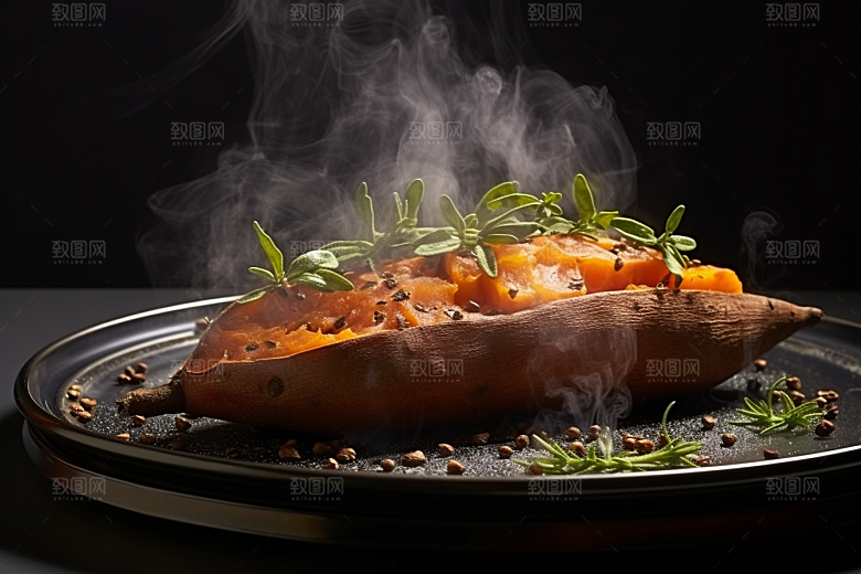 红薯地瓜淀粉山芋摄影图