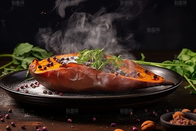 红薯地瓜食材高清摄影图