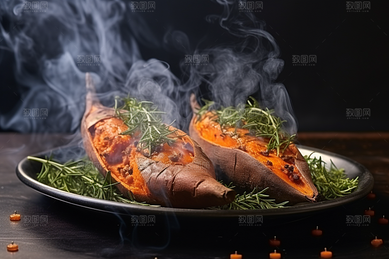 红薯地瓜山芋黄心地瓜摄影图