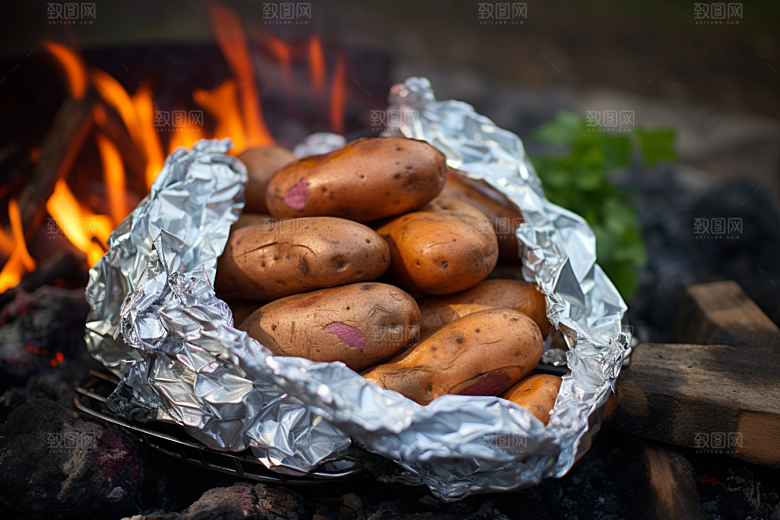 红薯地瓜食材杂粮摄影图