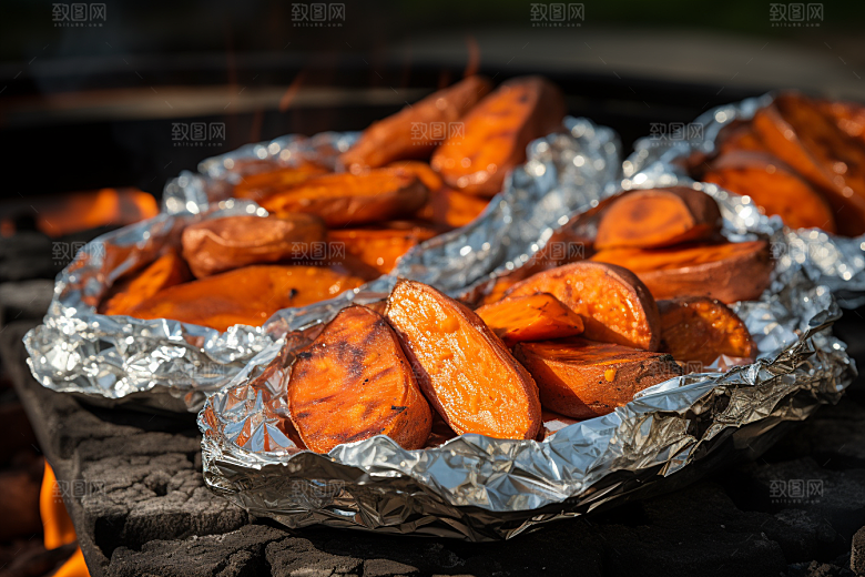 红薯地瓜黄心地瓜美食摄影图