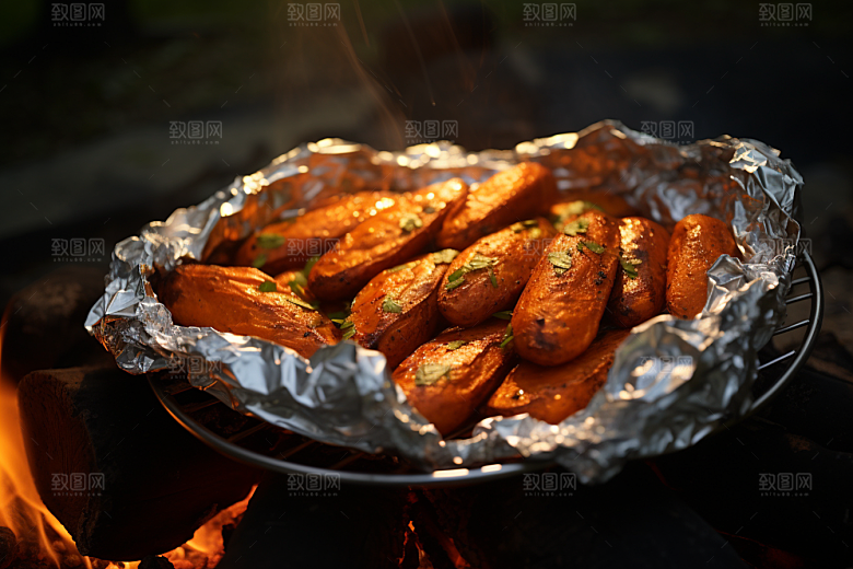 红薯地瓜主食美食摄影图