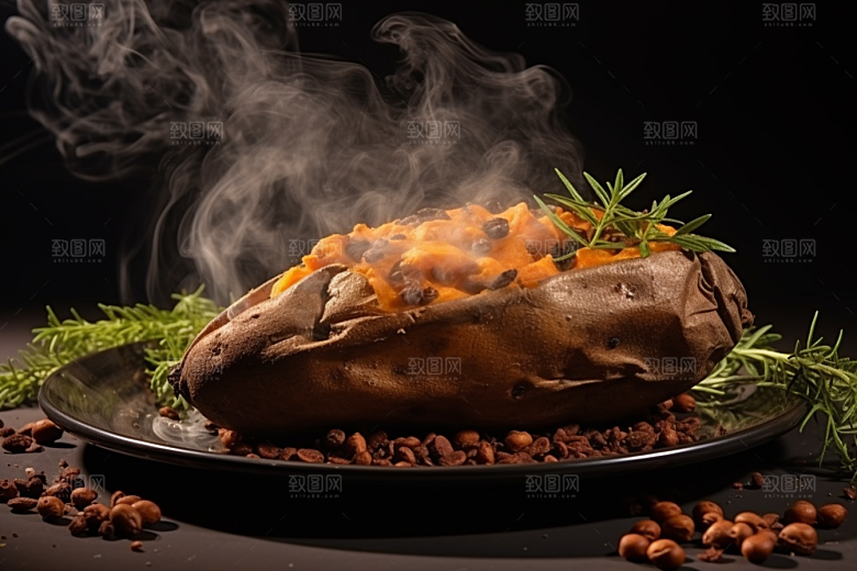 红薯地瓜淀粉黄心地瓜摄影图