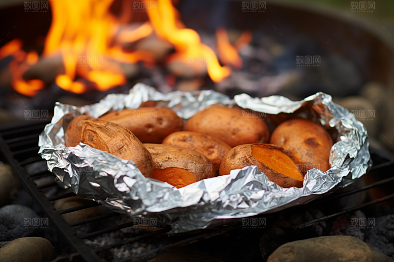 红薯地瓜淀粉食材摄影图