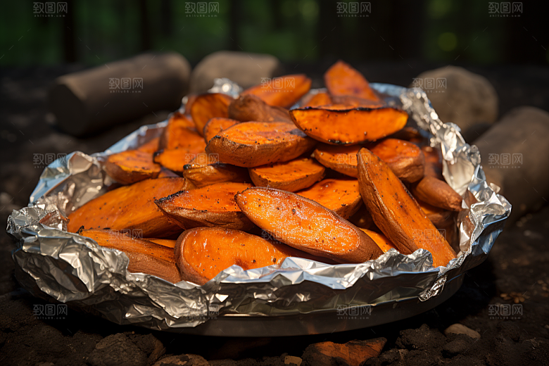 红薯地瓜碳水美食摄影图