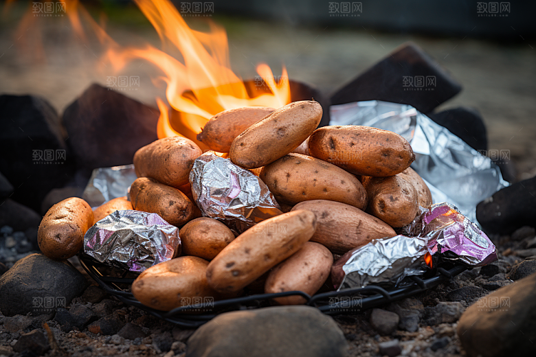 红薯地瓜美食主食摄影图
