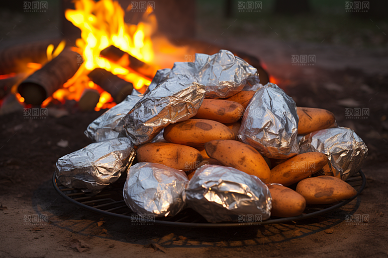 红薯地瓜碳水美食摄影图